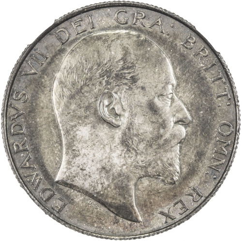 World Coins - Europe，GREAT BRITAIN: Edward VII, 1901-1910, AR ½ crown, 1902, KM-802, S-3980, nice na