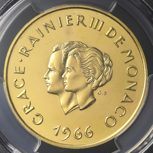 MONACO モナコ 200Francs 1966A PCGS-MS66 UNC