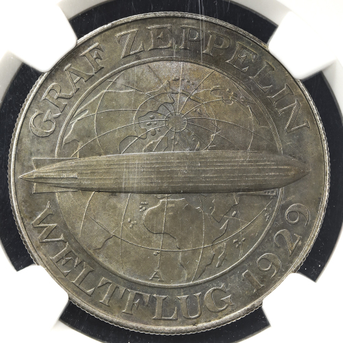 GERMANY Weimar Rep ワイマー儿共和国 5Reichsmark 1930A NGC-PF63 トーン Proof UNC