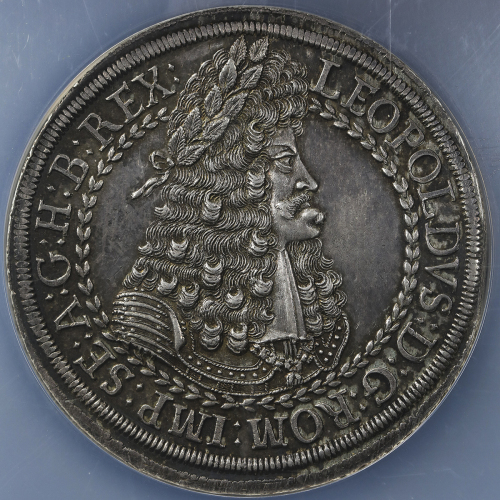 HOUSE OF HABSBURG Leopold I レオポ儿ト1世(1657~1705) 2Taler ND(1686~96) NGC-MS63 UNC