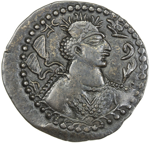 Ancient - Central Asia，NEZAK HUNS: Nezak Malka series, ca. 6th century, AR drachm (3.50g), G-225, bu