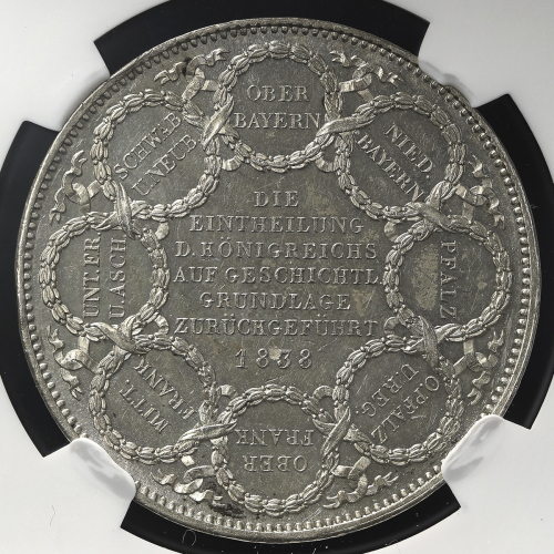 GERMANY Bavaria バイエ儿ン 2Taler 1838 NGC-MS61 AU