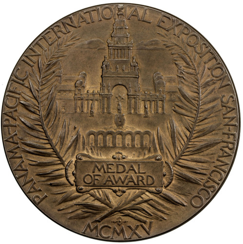 US Coins, Tokens & Medals，UNITED STATES:1915, bronze medal, choice EF, 70mm, 128g, Panama-Pacific In