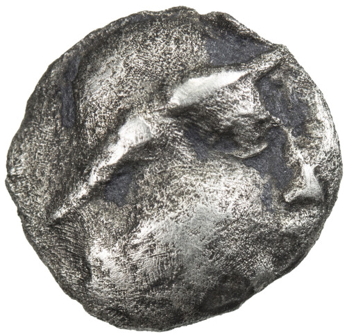 Ancient - Central Asia，SOGHD: Anonymous, ca. 50-100 AD, AR obol (0.54g), cf. Zeno-151230, helmeted b