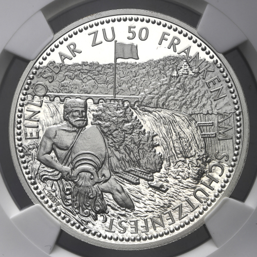 SWITZERLAND Shooting Festival 射击节 50Francs 1997 NGC-PF70 Ultra Cameo Proof