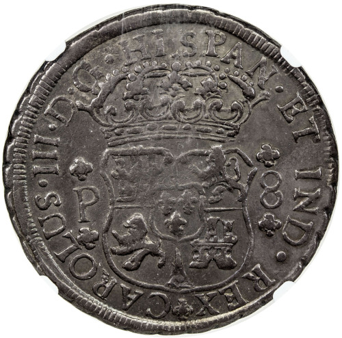 World Coins - The Americas，GUATEMALA: Carlos III, 1759-1788, AR 8 reales, 1768-G, 