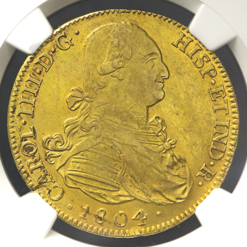 MEXICO メキシコ 8Escudos 1804TH NGC-AU Details“Surface Hairlines“ 洗浄 EF