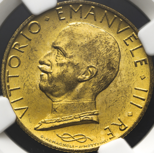 ITALY Kingdom 统一王国 100Lire 1931X NGC-MS63 UNC