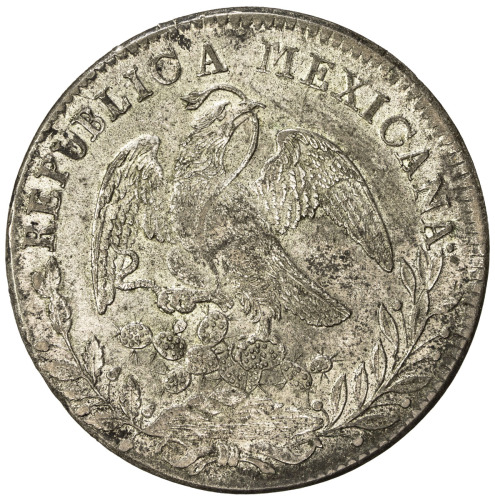 World Coins - The Americas，MEXICO: Republic, AR 8 reales (25.15g), Zacatecas, 1829-Zs, KM-377.13, as