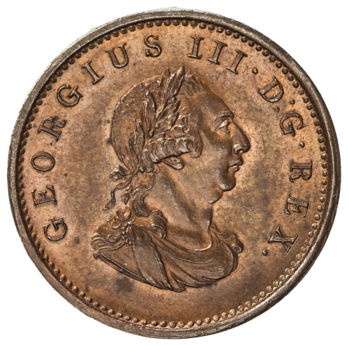 World Coins - Europe，IRELAND: George III, 1760-1820, AE farthing, 1806, KM-146.1b, Soho mint coinage