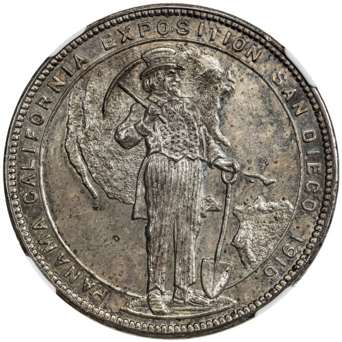 US Coins, Tokens & Medals，UNITED STATES:1916, silver medal, H&K-429, NGC graded MS65, 