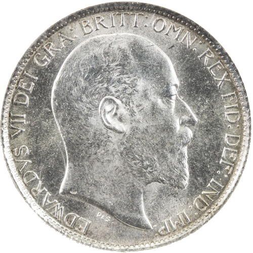 World Coins - Europe，GREAT BRITAIN: Edward VII, 1901-1910, AR sixpence, 1903, KM-799, S-3983, early 
