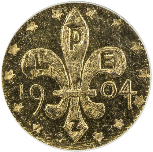 US Coins, Tokens & Medals，UNITED STATES:1904, gold ¼ dollar, H-61-320, NGC graded MS66, Louisiana Pu