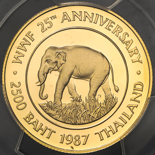 THAILAND タイ 2500Baht BE2530(1987) PCGS-PR69 DCAM Proof