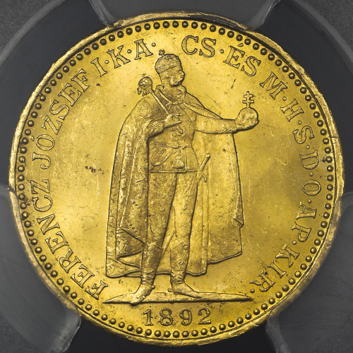 HUNGARY ハンガリー 20Korona 1892KB PCGS-MS64 UNC+