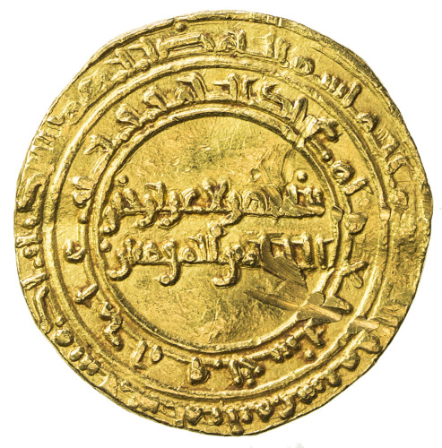 Islamic - Spain & North Africa，FATIMID: al-Zahir, 1021-1036, AV dinar (4.18g), Dimashq, AH413, A-714
