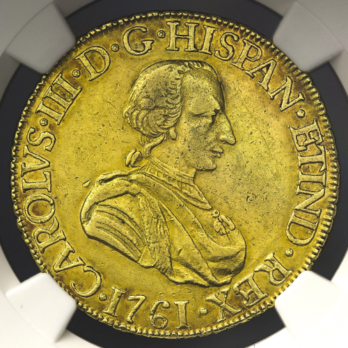 MEXICO メキシコ 8Escudos 1761MM NGC-XF45 VF+