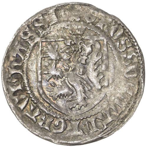 World Coins - Europe，HESSE-CASSEL: Ludwig II, 1413-1458, AR kronengroschen (2.51g), Kassel, Saurma-2
