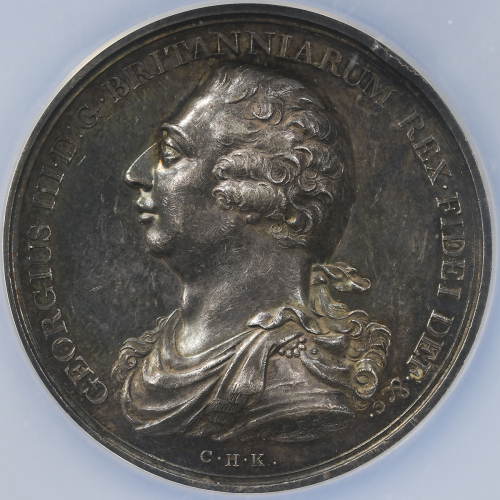 GREAT BRITAIN George III ジョージ3世(1760~1820) WM Medal 1801  NGC-MS61返品不可 要下见 Sold as is No returns  トー