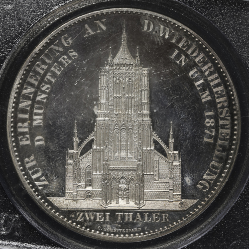 GERMANY Wurttemberg ヴュ儿テンベ儿ク 2Taler 1871 PCGS-PR63 DCAM Proof UNC