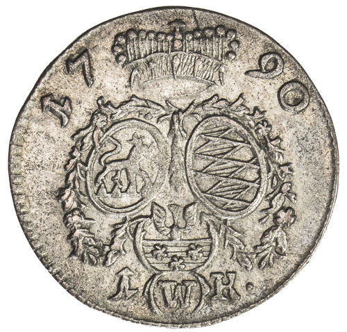 World Coins - Europe，LÖWENSTEIN-WERTHEIM-ROCHEFORT: Dominik Konstantin, 1789-1806, AR kreuzer (0.75g