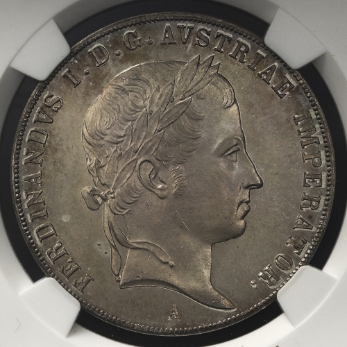 AUSTRIA Ferdinand I フェ儿ディナンド1世(1835~48) Taler 1835A NGC-MS62 プ儿ーフライクUNC
