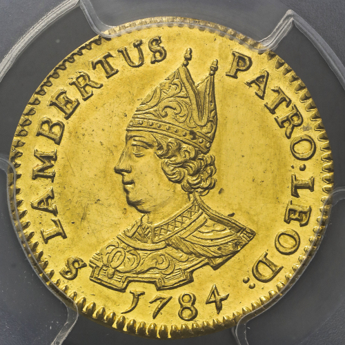 BELGIUM Liege リエージュ司教领 Ducat1784 PCGS-AU Details“Cleaned“  洗浄によるヘアラインある以外、ほぼ未使用品 AU