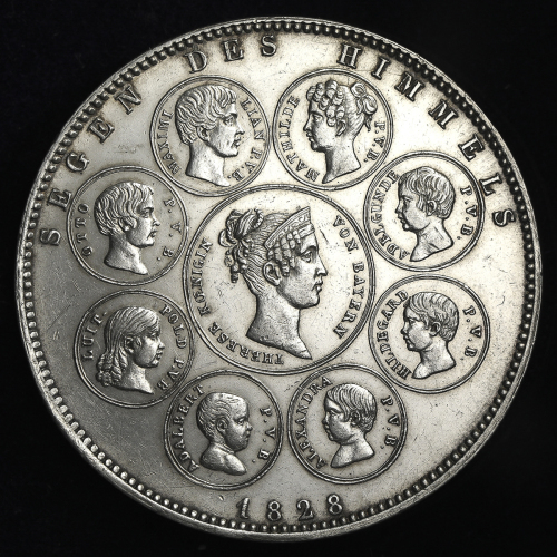 GERMANY Bavaria バイエ儿ン Taler 1828 洗浄 -EF