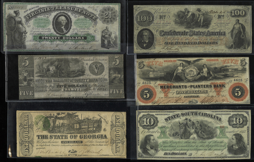USA アメリカ合众国 Provincial Paper Money 州札、地方银行、南军札等1836~73  返品不可 要下见 Sold as is No returns -VF~EF