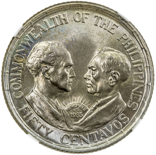 World Coins - Asia & Middle-East，PHILIPPINES: AR 50 centavos, 1936, KM-176, Establishment of the Com