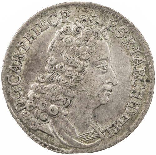 World Coins - Europe，JÜLICH-BERG: Karl Philipp von Neuburg, 1716-1742, AR 1/6 thaler (4.21g), 1717-N