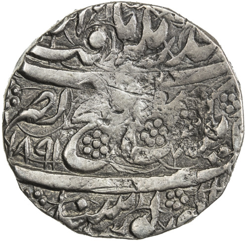 India - Princely States，SIKH EMPIRE: AR rupee (9.23g), Peshawar, VS1891,1891, KM-98.1, Herrli-13.01.