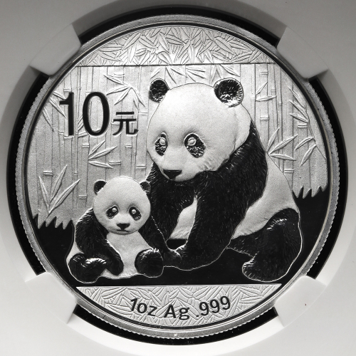 2012年熊猫纪念银币1盎司 NGC MS 69