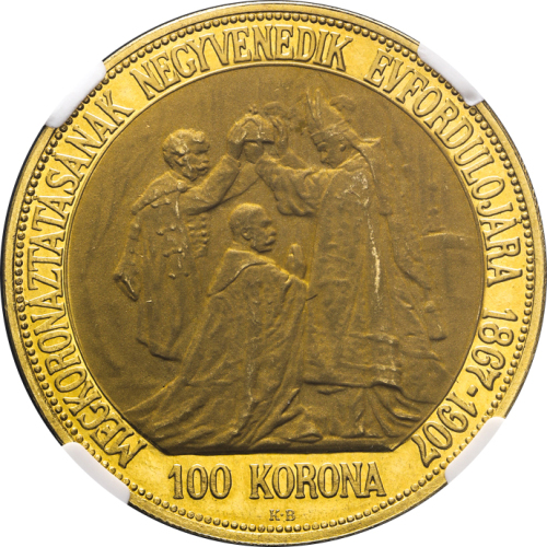 HUNGARY ハンガリー 100Corona 1907KB NGC-PF64 Proof UNC+