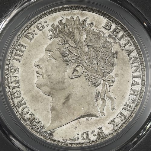 GREAT BRITAIN George IV ジョージ4世(1820~30) Crown 1821 PCGS-MS60 AU