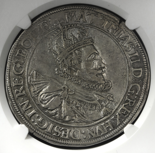 HOUSE OF HABSBURG Mathias マシアス(1612~19) Taler 1609 NGC-AU55 -EF