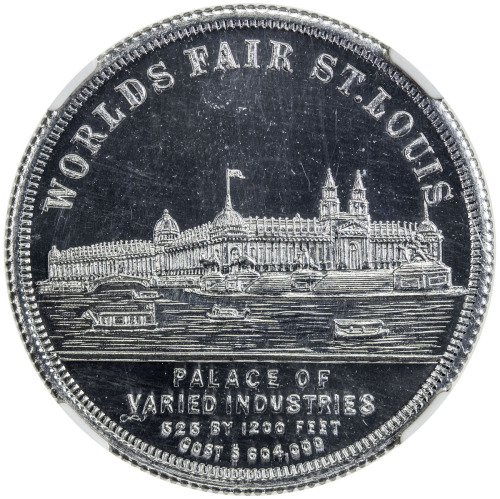 US Coins, Tokens & Medals，UNITED STATES:[1904], aluminum medal, H&K-321, NGC graded MS66 CPL, 