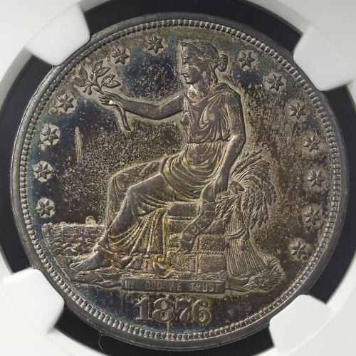 USA アメリカ合众国 Trade Dollar 1876  NGC-AU Details“Artificial Toning“ 人工的なトーン AU