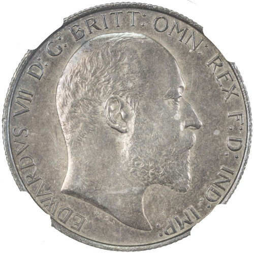 World Coins - Europe，GREAT BRITAIN: Edward VII, 1901-1910, AR florin, 1904, KM-801, lightly and even