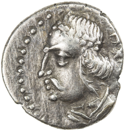 Ancient - Central Asia，SOGDIANA: Anonymous, ca. 2nd century BC, AR unit (1.32g), cf. Zeno-146695 for