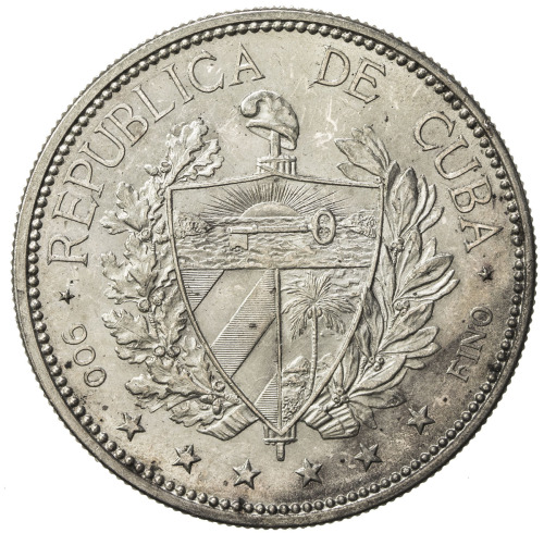 World Coins - The Americas，CUBA: AR souvenir peso, 1897, Bruce-XM2, Medallic issue of the Junta of t