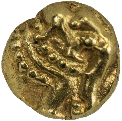 India - Medieval，WESTERN GANGAS: Anonymous, ca. 10th-11th century, AV fanam, Mitch-NSI-195, ornate e