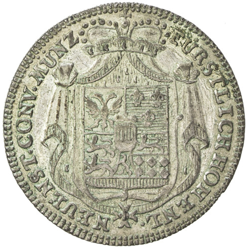 World Coins - Europe，HOHENLOHE-NEUENSTEIN-ÖHRINGEN: Ludwig Friedrich Karl, 1765-1805, AR 10 kreuzer 