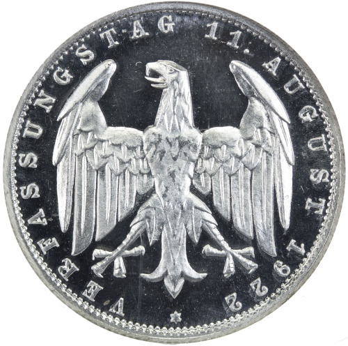 World Coins - Europe，GERMANY: aluminum 3 mark, 1923-E, KM-29, NGC graded PF65 CAM.