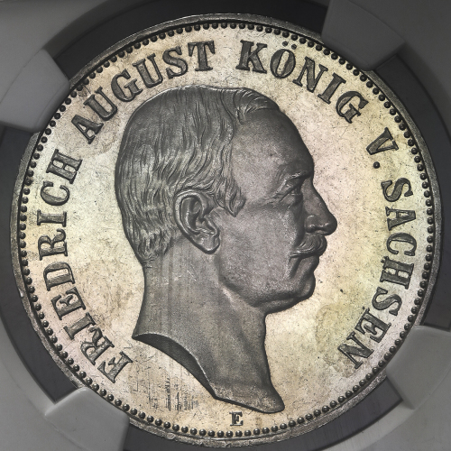 GERMANY Saxony ザクセン 5Mark 1908E NGC-PF63 Cameo Proof UNC