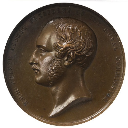 GREAT BRITAIN Victoria ヴィクトリア(1837~1901) AE Medal 1851  NGC-UNC Details“Rim Damage“ 縁にアタリあり AU