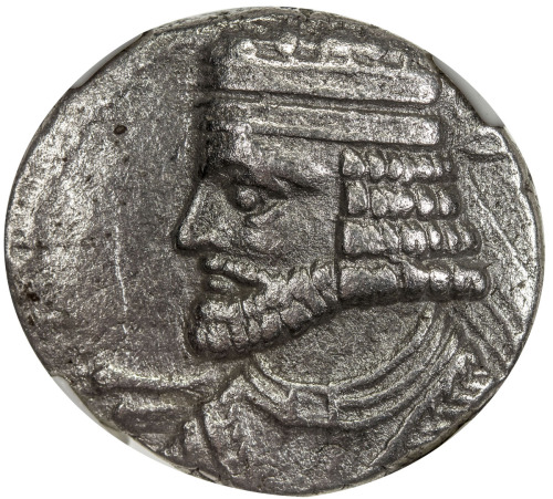 Ancient - Near East，PARTHIAN KINGDOM: Vologases I, ca. AD 50-78, BI tetradrachm, diademed bust left 