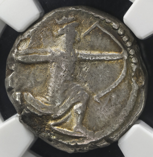 Achaemenid Empire,Caria アケメネス朝ペ儿シア,カリア? AR Tetradrachm 350~333BC NGC-VF“Strike4/5 Surface2/5 It smoo