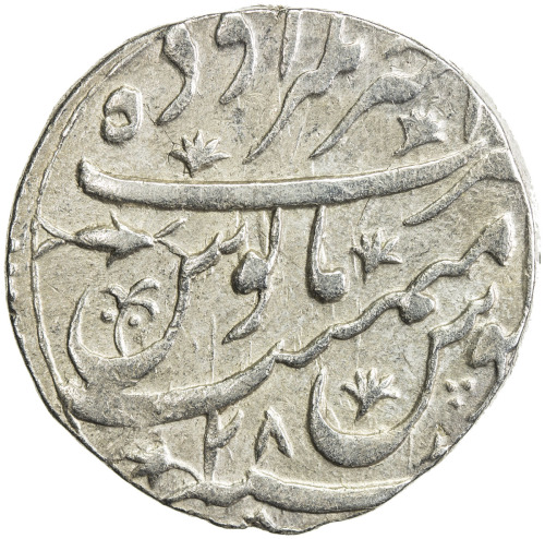 India - Princely States，AWADH: AR rupee (11.30g), Akhtarnagar Awadh, AH1159 year 28, KM-437.2 (Mugha