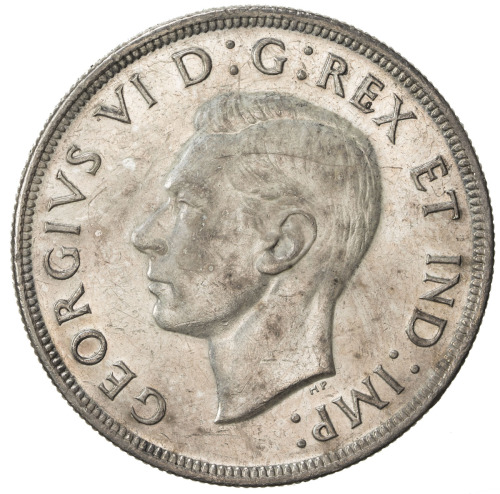 World Coins - The Americas，CANADA: George VI, 1936-1952, AR dollar, 1947, KM-37, blunt 7 variety, li